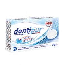 80 Таблетки для очистки съемных зубных протезов Dentipur cleansing tablets 30шт.
